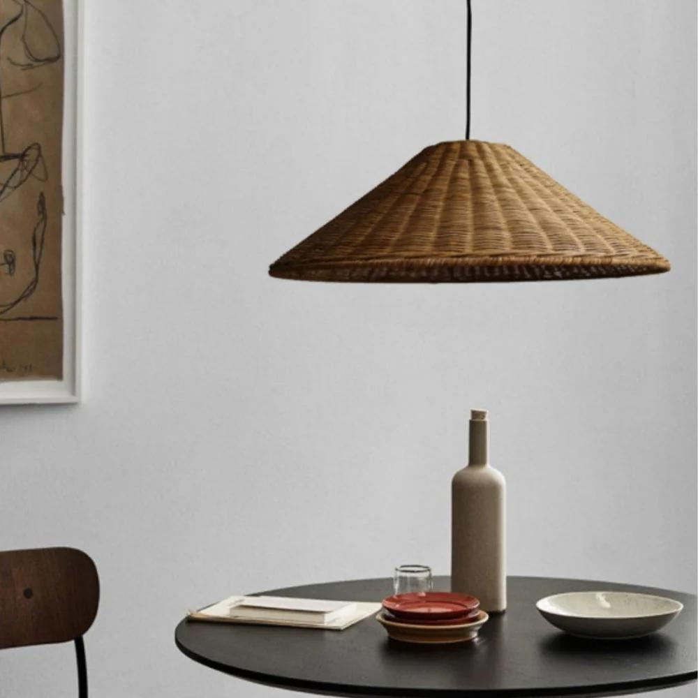 Vintage Rieten Hanglamp - Ambachtelijke Elegantie