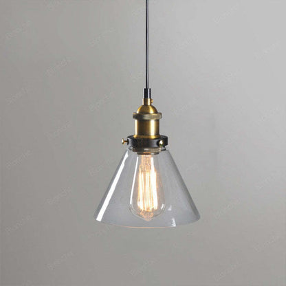 Vintage Industriële Hanglamp – Glas & Metaal