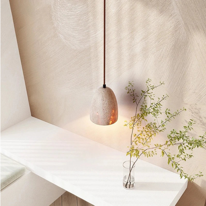 Hanglamp Travertin – Luxe Natuurlijke Elegantie