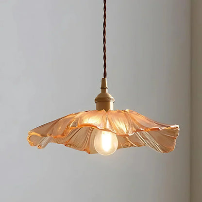 Vintage Lotus Glazen Hanglamp