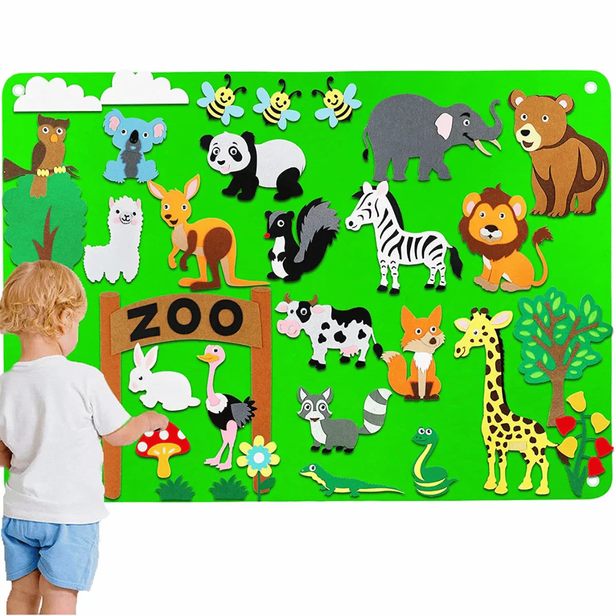 Dieren Viltbord - Educatief Speelplezier voor Kinderen