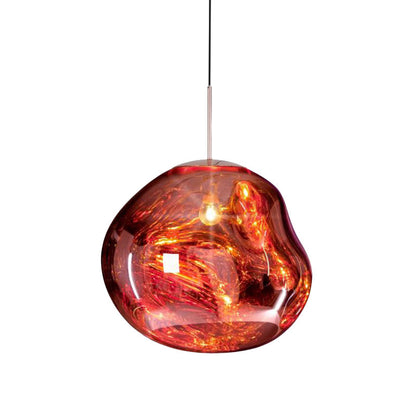 Hanglamp Sophie Zilver/Rood Glas - Modern Ontwerp