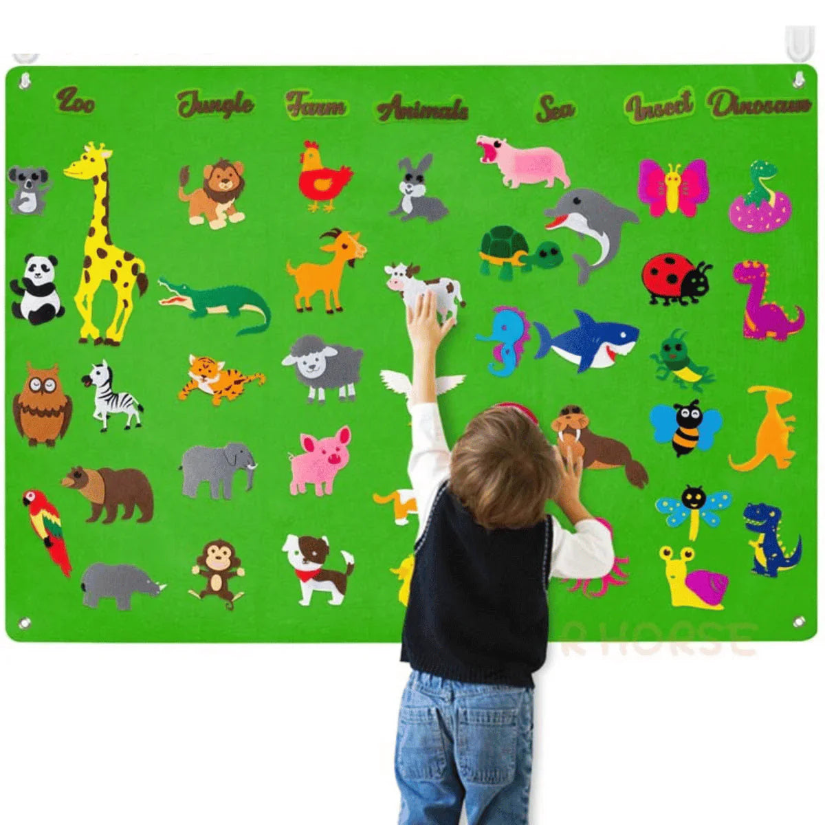 Dieren Viltbord - Educatief Speelplezier voor Kinderen