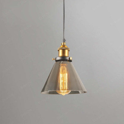 Vintage Industriële Hanglamp – Glas & Metaal