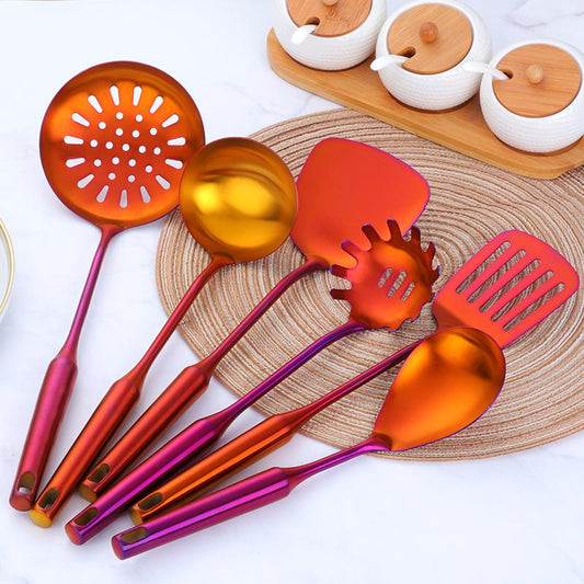 Stockholm 7-delige RVS Keukengerei Set - Duurzaam - Functioneel - Stijlvol-Cooking Utensil Sets-De Bazelaar