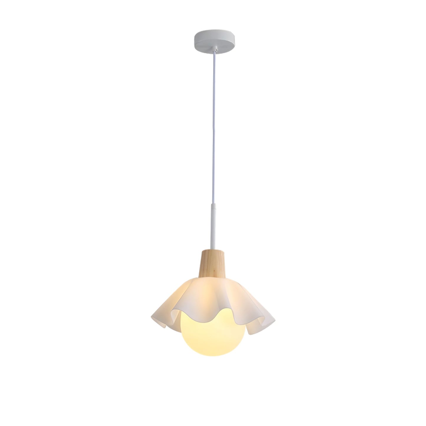 Noordse Houten Hanglamp – Minimalistisch & Verfijnd