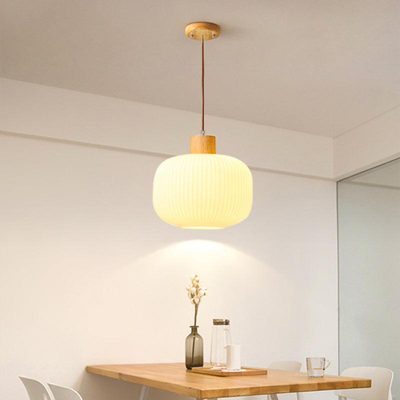 Vintage Houten LED Hanglamp – Warmte en Stijl voor Elk Interieur