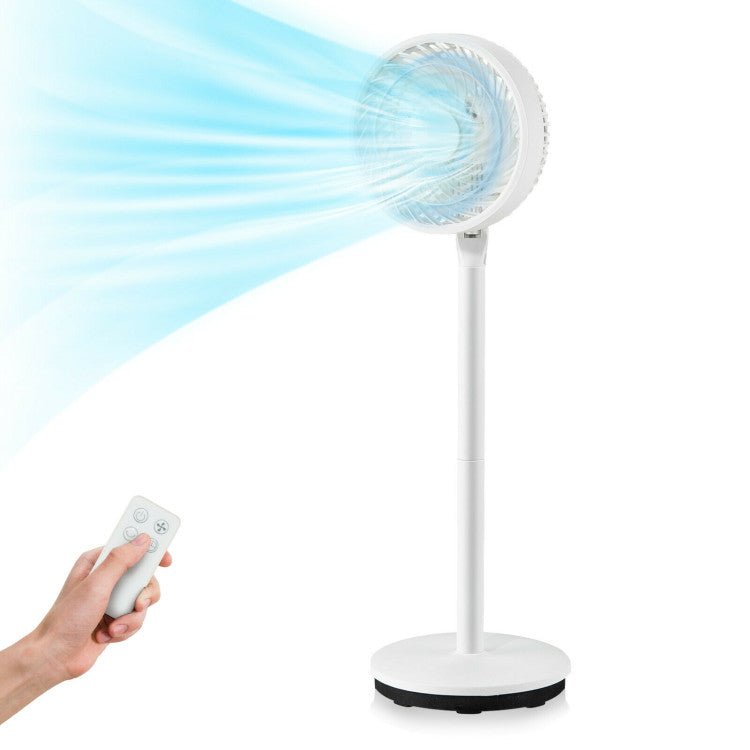 9" Oscillerende Vloerventilator - Verstelbare Hoogte en Snelheden - Stille Luchtstroom