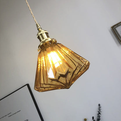 Moderne glazen diamant hanglamp