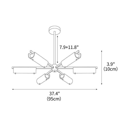 Amoslo Kroonluchter Zwart Messing – Elegant Design