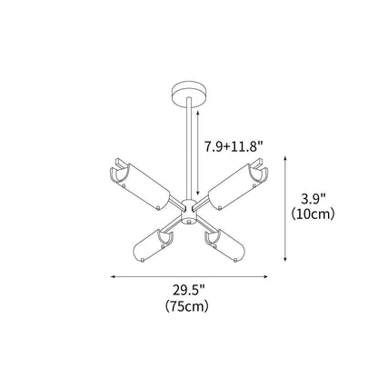 Amoslo Kroonluchter Zwart Messing – Elegant Design