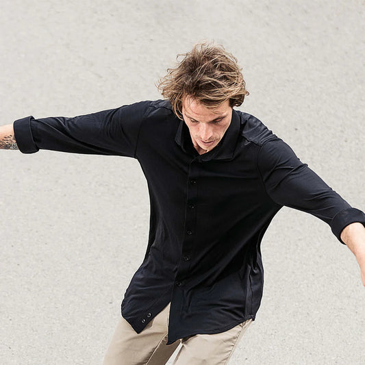 Heren Stretch Overhemd – Altijd Netjes, Nooit Strijken