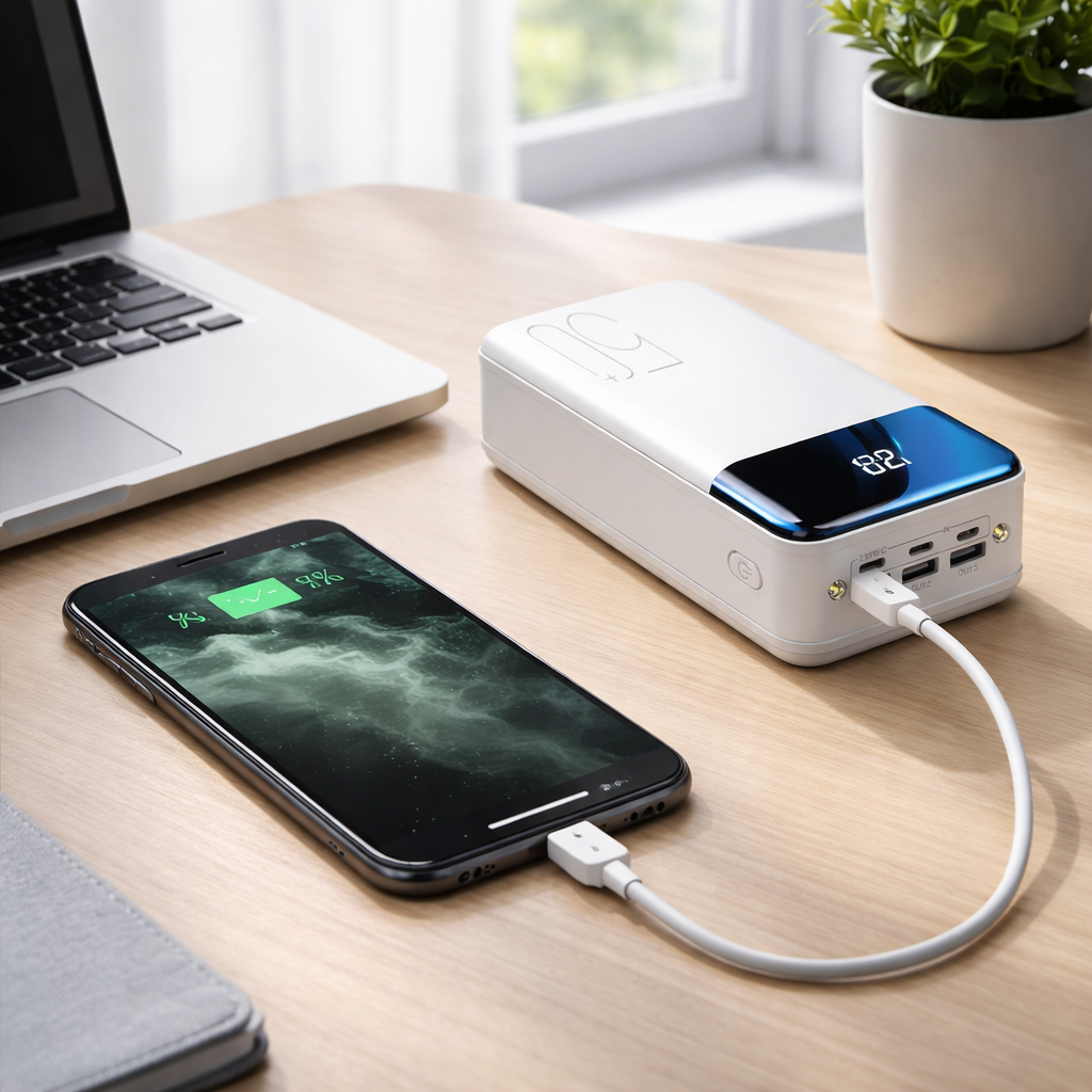 Power bank 50000mAh | Snel opladen, grote capaciteit | Apparaten