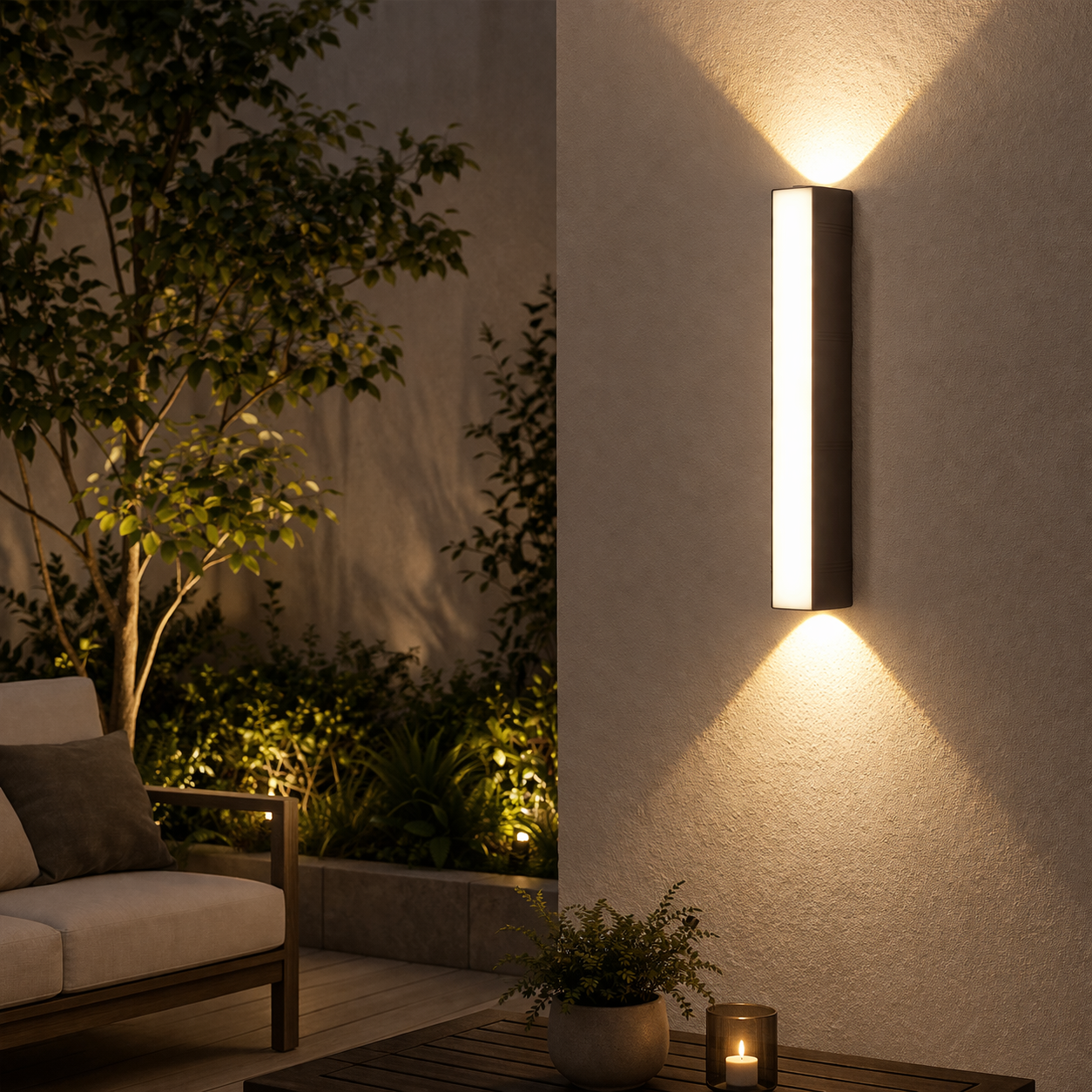 Wandlamp buiten | Langwerpig ontwerp, waterdicht | Verlichting