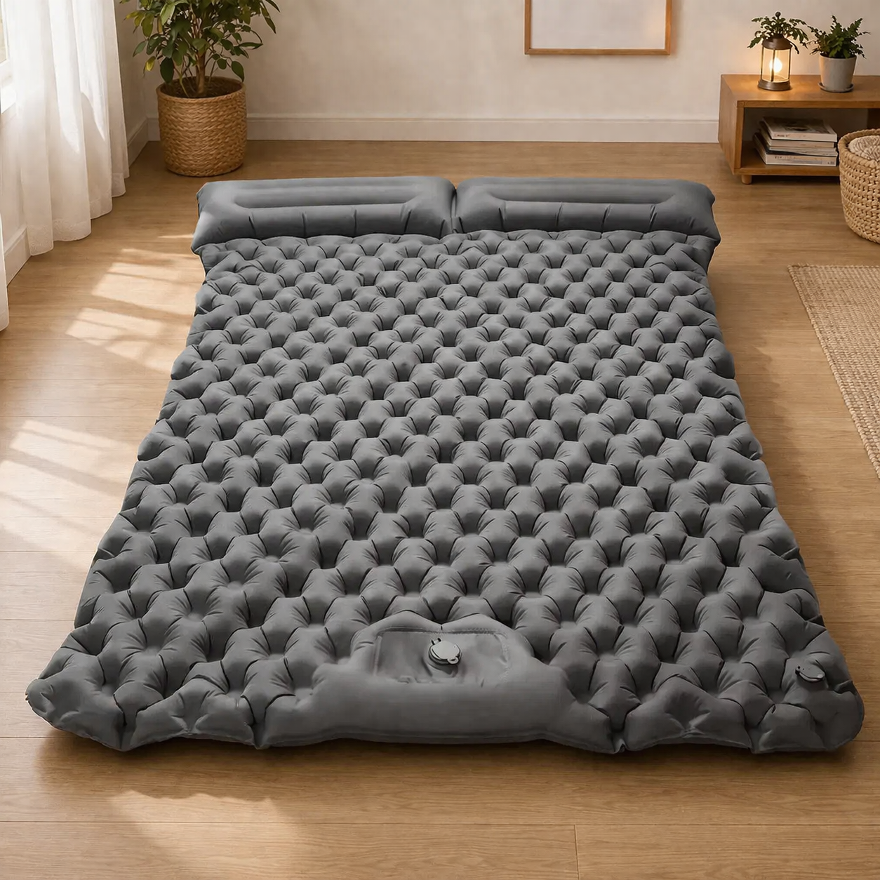 Zelfopblaasbare dubbelmatras ultralight camping reis