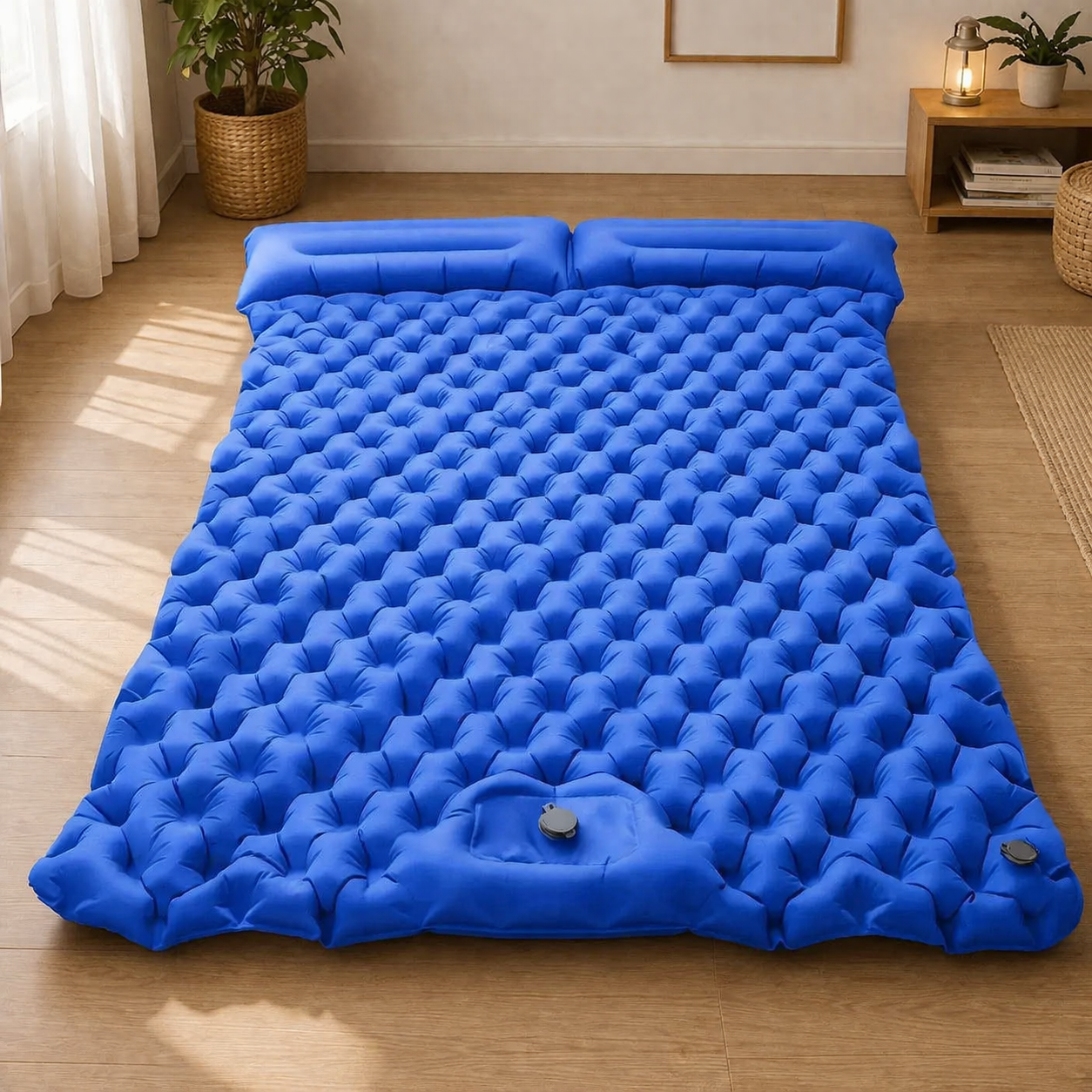 Zelfopblaasbare dubbelmatras ultralight camping reis