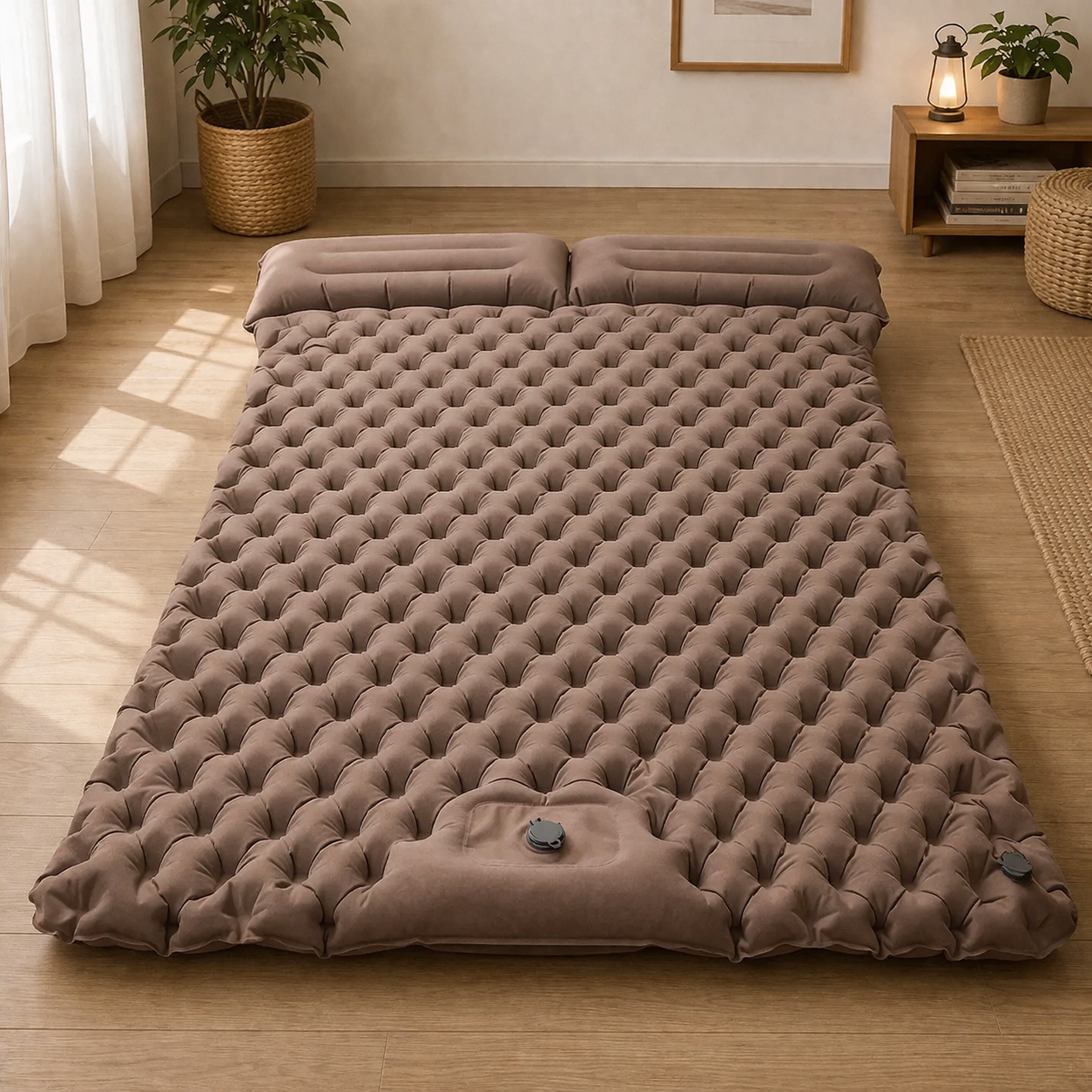 Zelfopblaasbare dubbelmatras ultralight camping reis