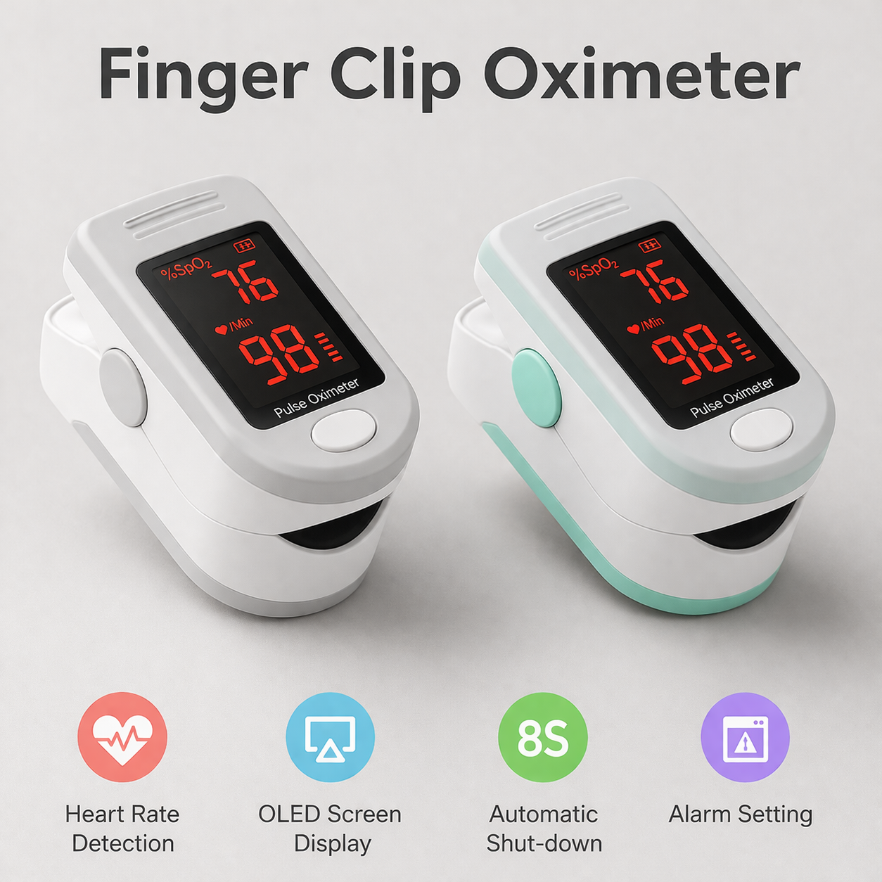 Digitale pulsoxymeter | LED-scherm, draagbaar | Zuurstofverzadiging