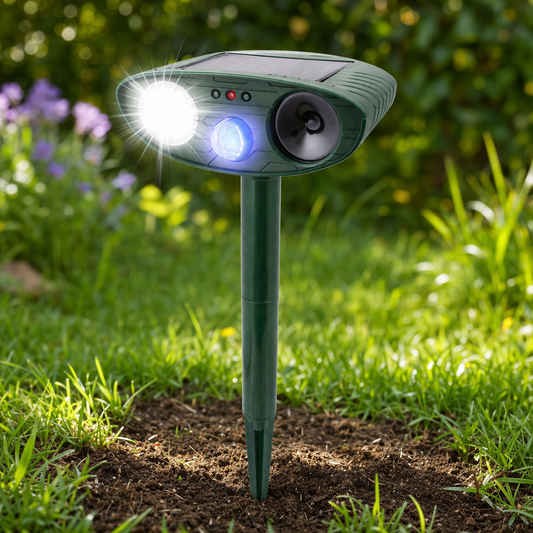 Zonnebrandmiddel dierenafstoter | Ultrasoon, verdrijft konijnen | Tuin