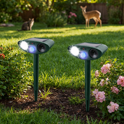 Zonnebrandmiddel dierenafstoter | Ultrasoon, verdrijft konijnen | Tuin