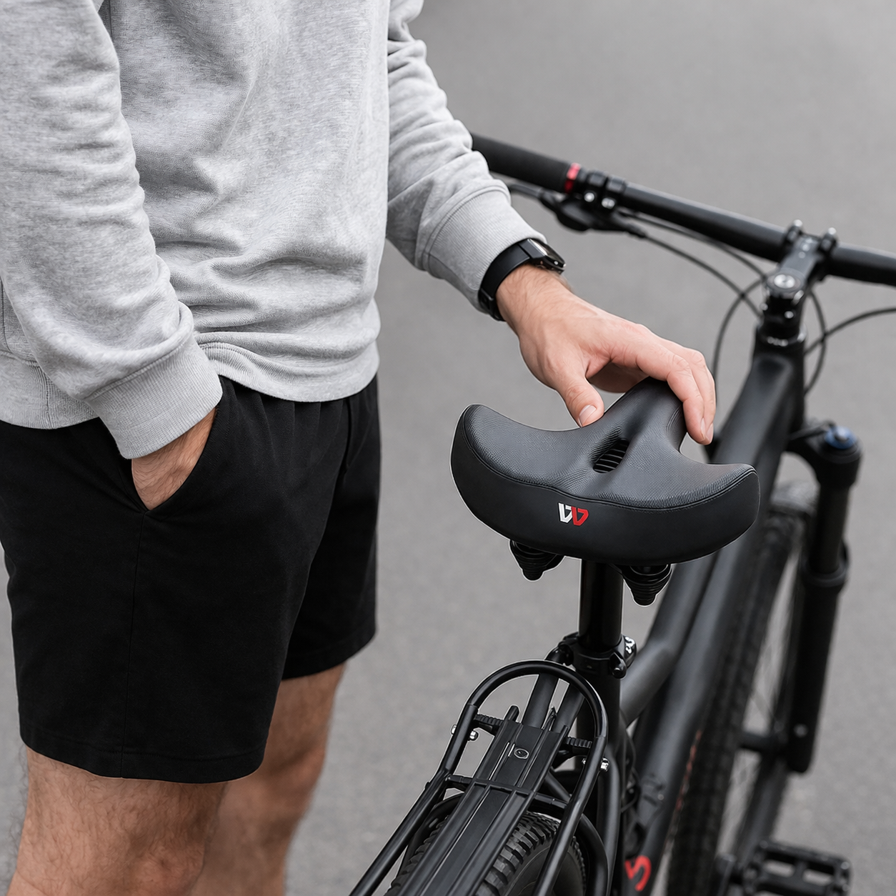Fietszadel ergonomisch gevoerd comfortabel langdurig gebruik