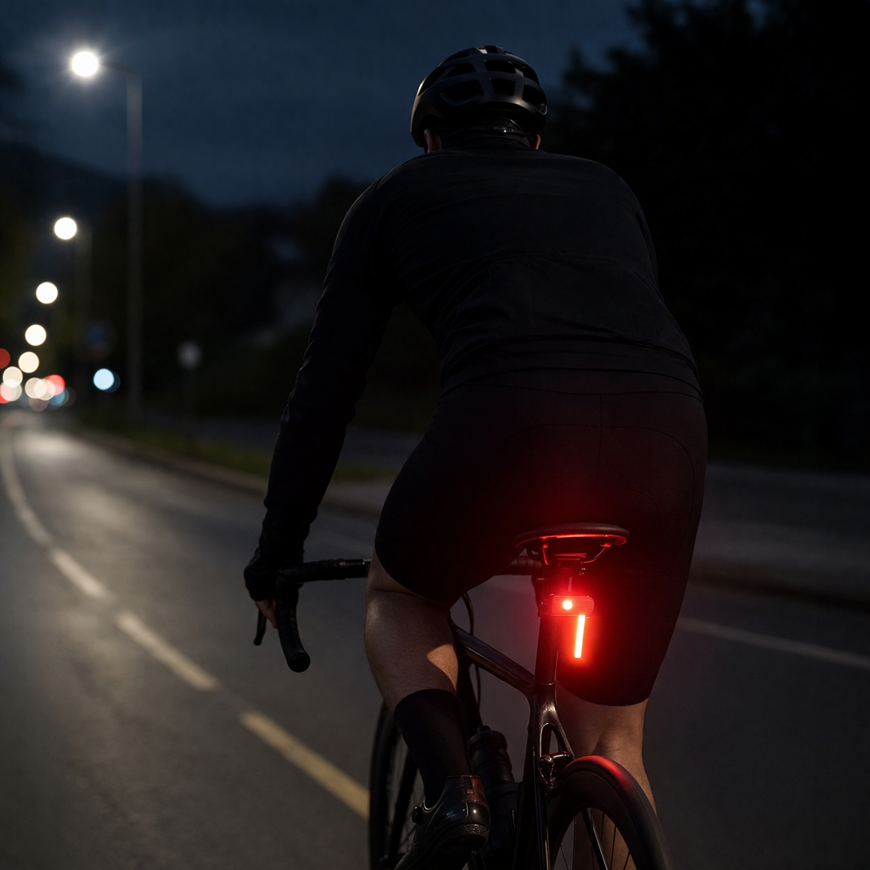 Luz trasera bicicleta LED USB recargable alta visibilidad