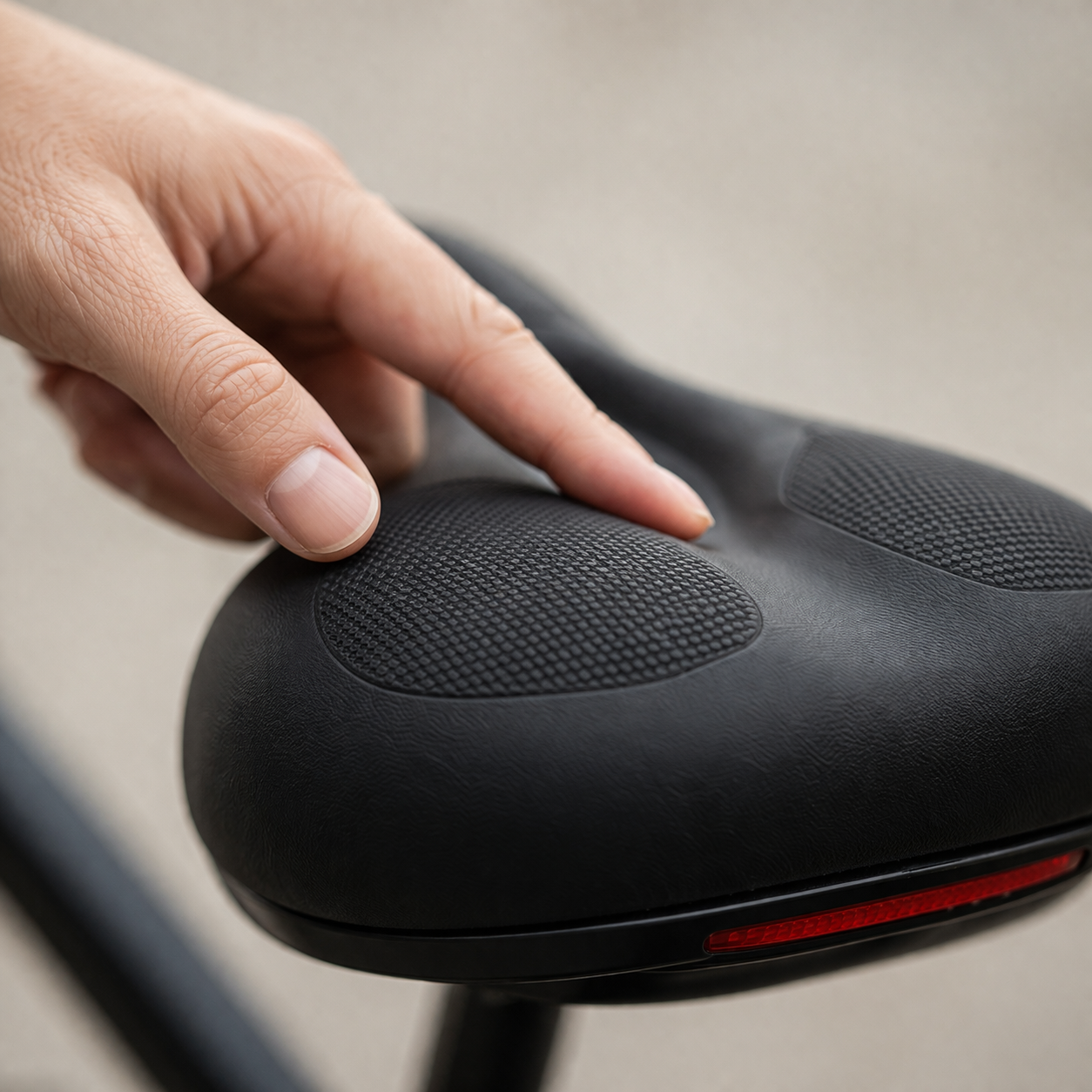 Fietszadel ergonomisch gevoerd comfortabel geïntegreerd licht
