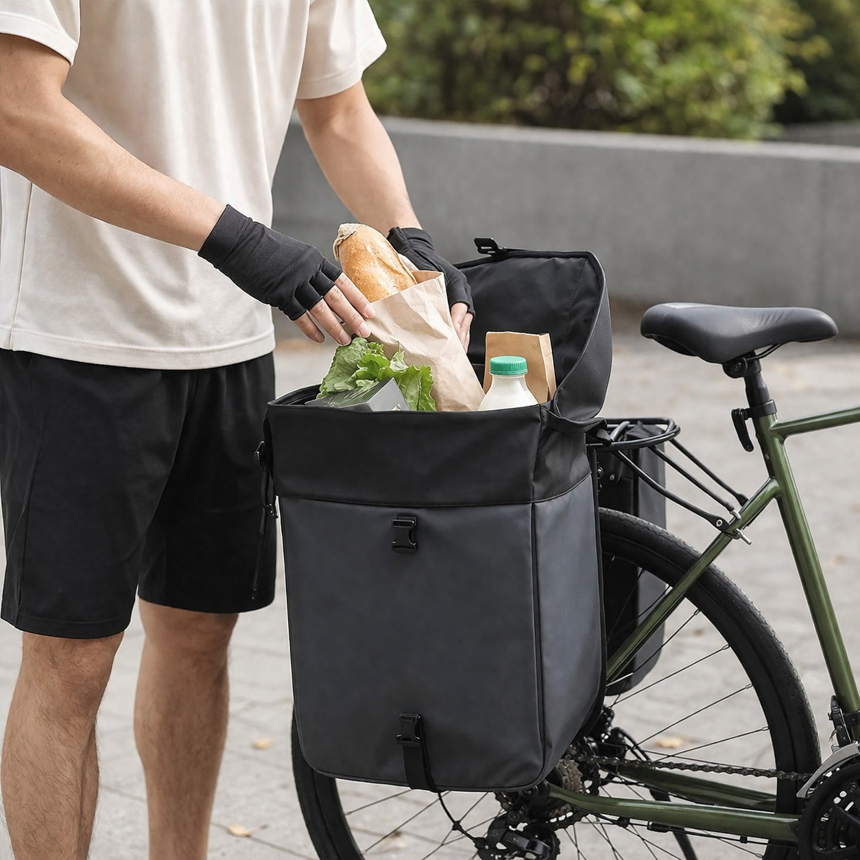 Bolsa trasera bicicleta impermeable gran capacidad resistente