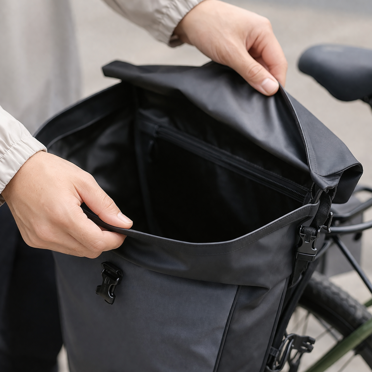 Bolsa trasera bicicleta impermeable gran capacidad resistente