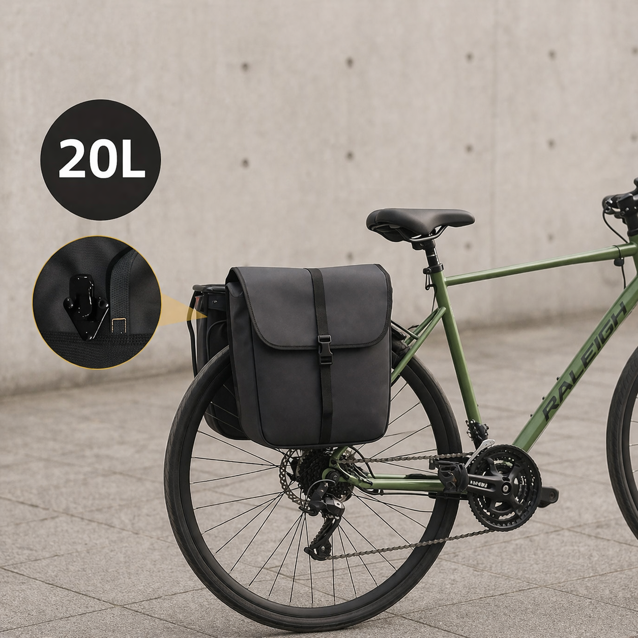 Bolsa trasera bicicleta impermeable gran capacidad resistente
