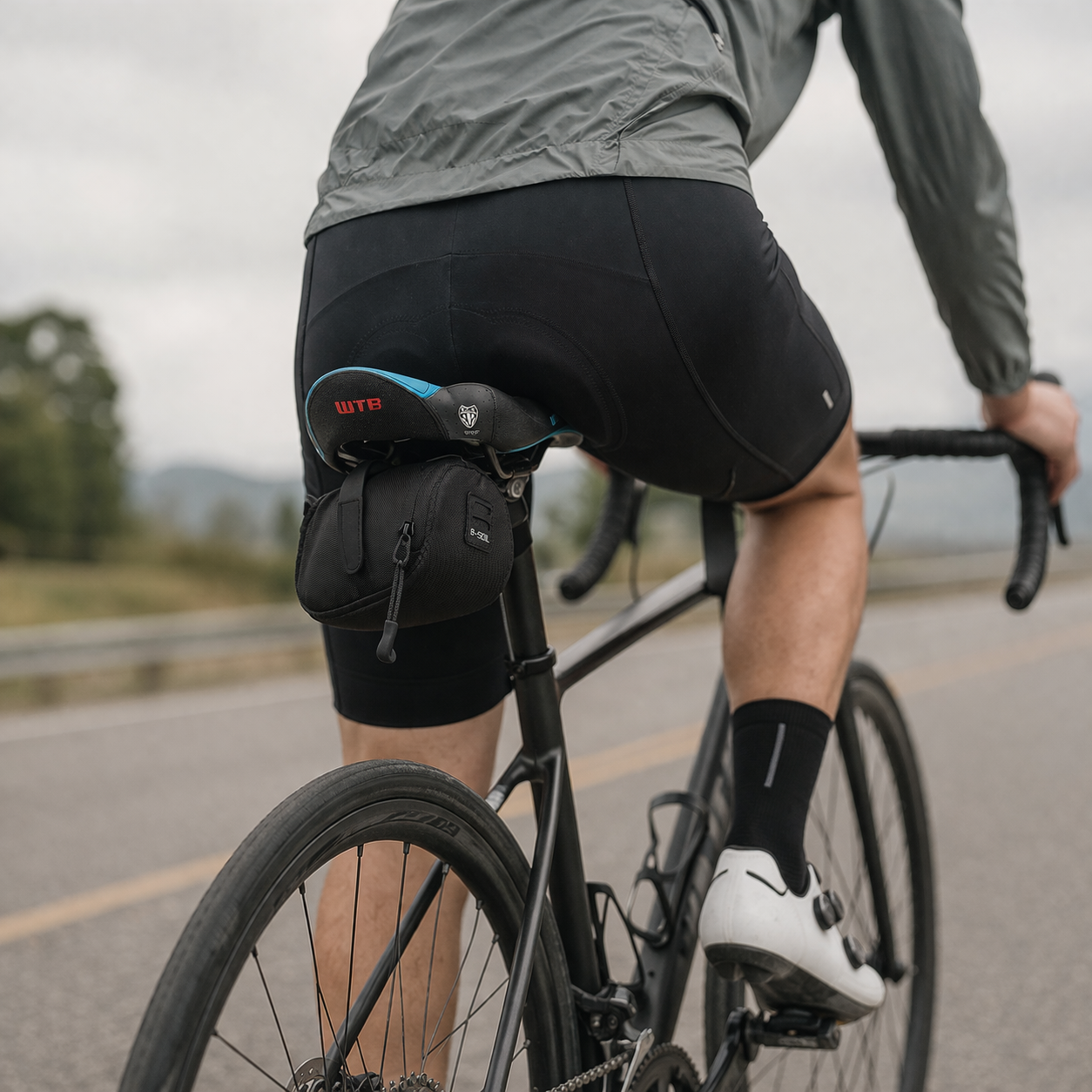 Bolsa de sillín bici compacta, ligera, portátil y resistente