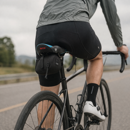 Bolsa de sillín bici compacta, ligera, portátil y resistente