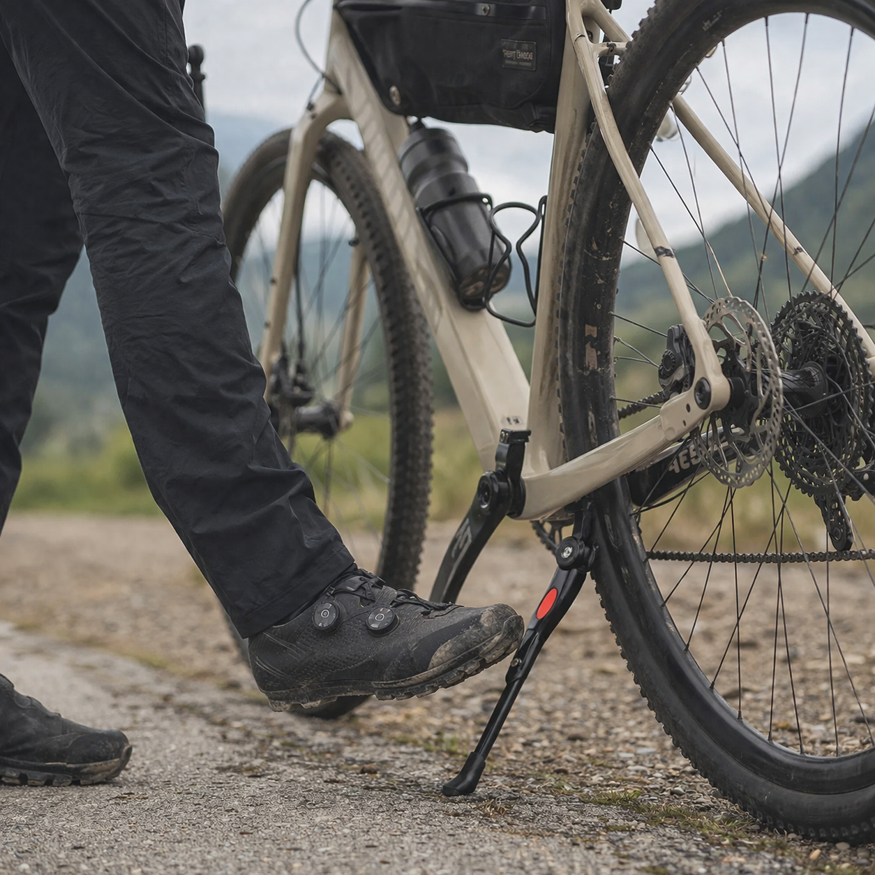 Verstelbare fietssteun met zijsteun, bestendig en stabiel