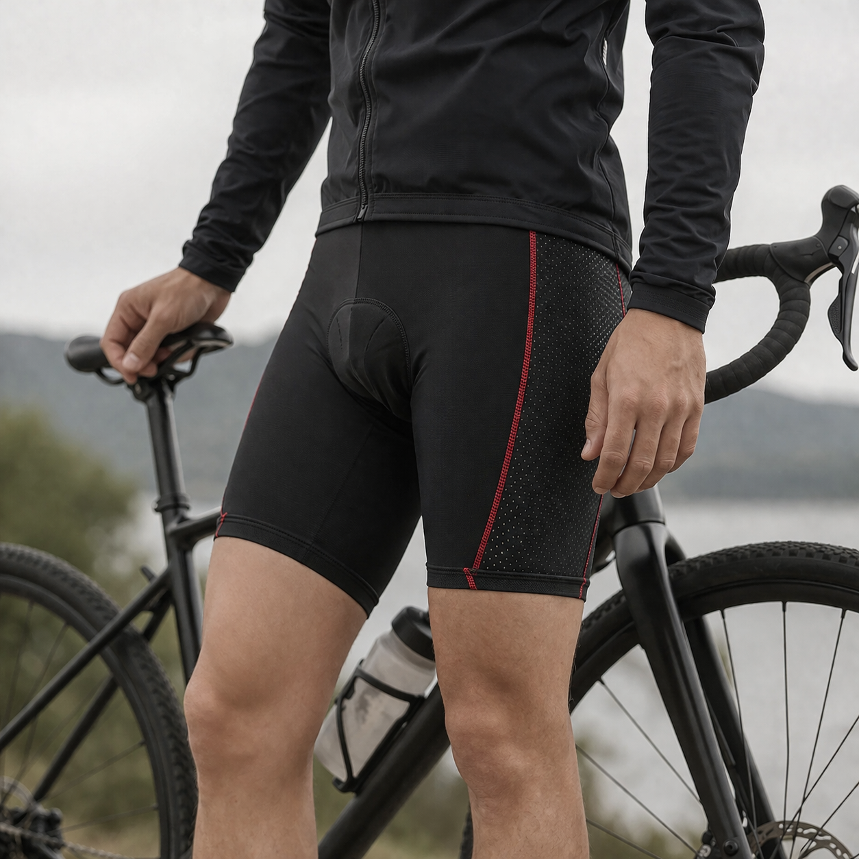 Fietsbroek gelkussen comfortabel heren dames ademend