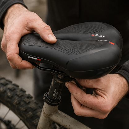 Sillín bicicleta montaña amortiguado ergonómico cómodo resistente