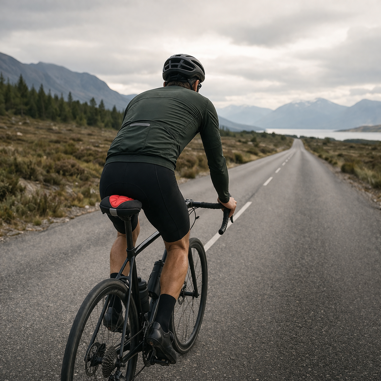 Fietszadelhoesje met gel en gepolsterde comfortabele verstelbare koord