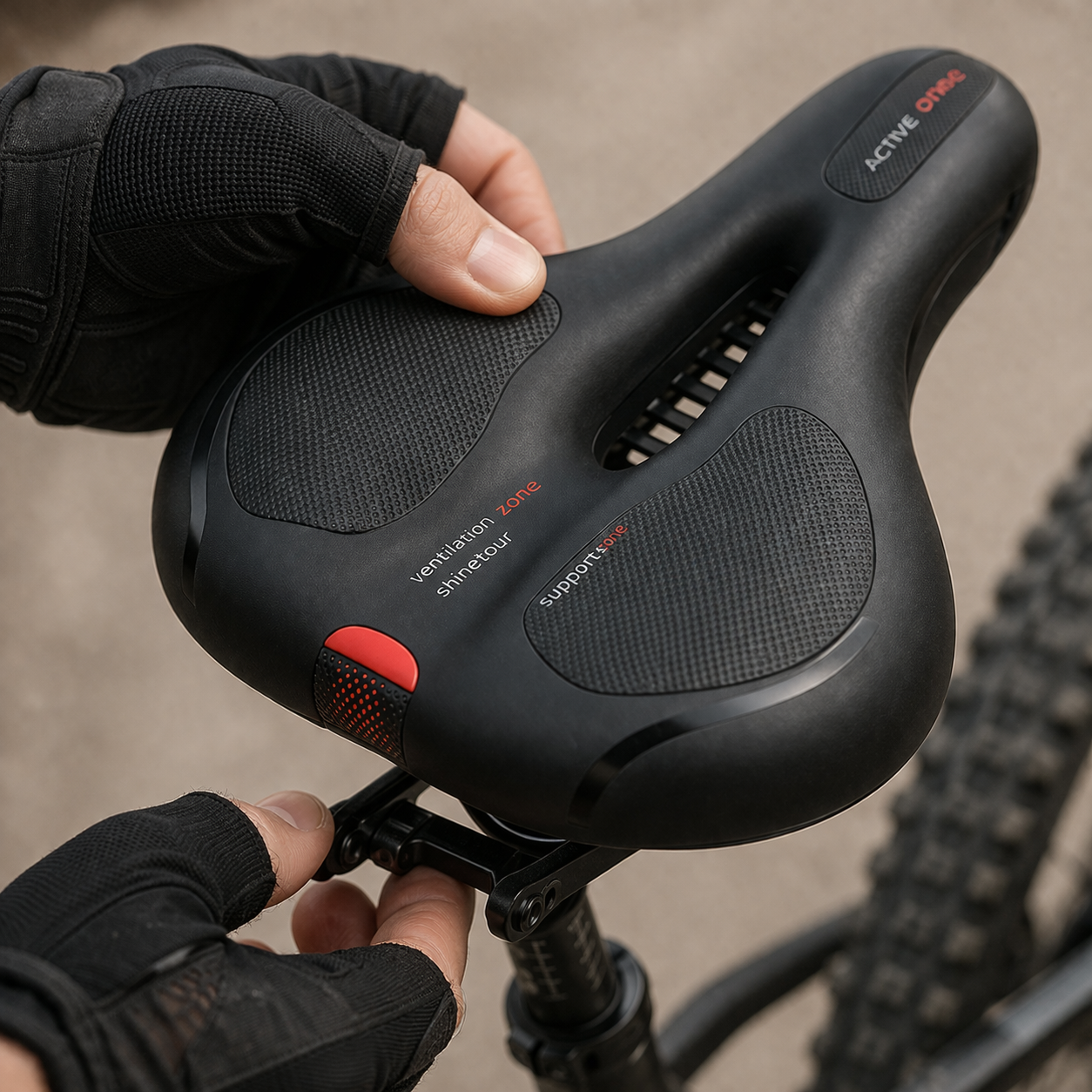 MTB-zadelkussen gevoerd comfortabel ergonomisch duurzaam