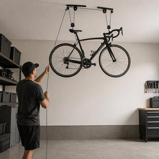 Fietslift plafond garageberging hefkabel robuust