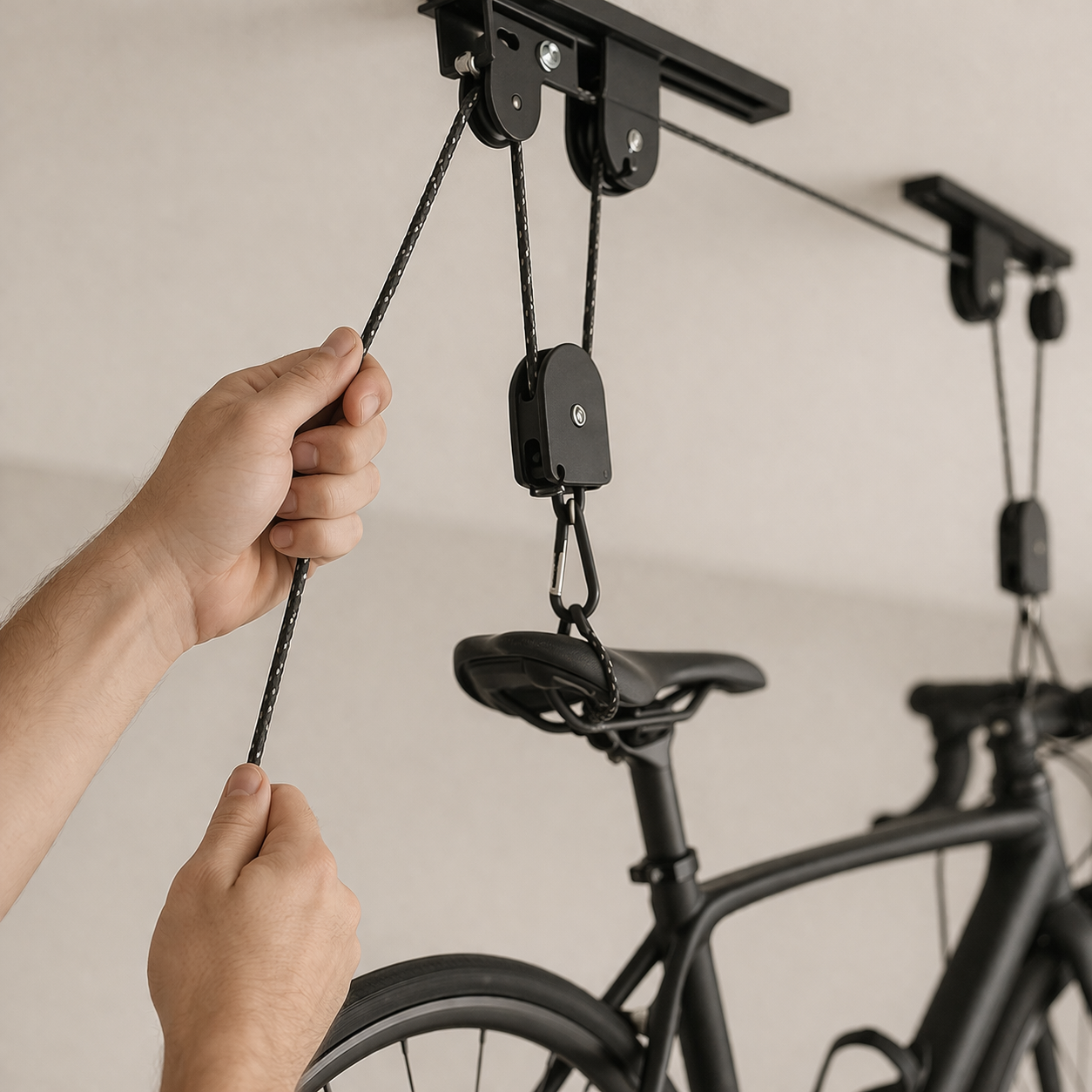 Fietslift plafond garageberging hefkabel robuust