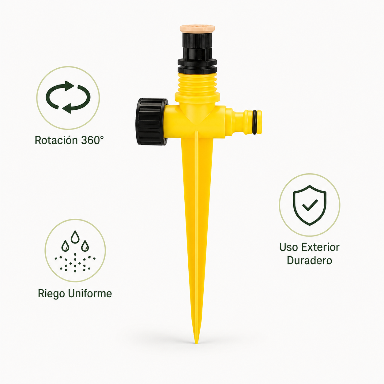 IRRIGOEASE - Rotatiesproeier 360° - Betrouwbare Gemakkelijke Bewatering