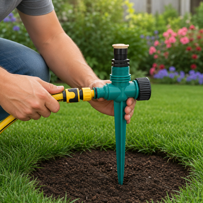IRRIGOEASE - Rotatiesproeier 360° - Betrouwbare Gemakkelijke Bewatering