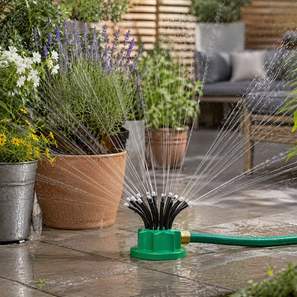 FLOWRING - Automatische 360° Sprinkler - Meerdere Koppen - Consistente Tuinbewatering