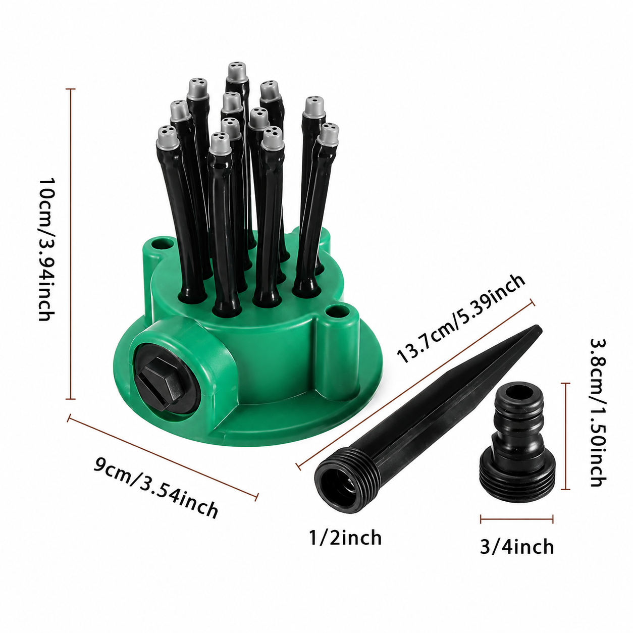 FLOWRING - Automatische 360° Sprinkler - Meerdere Koppen - Consistente Tuinbewatering