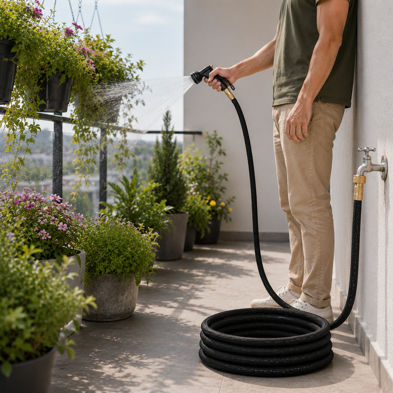 HydroFlow Max - Uitbreidbare Tuinslang - Anti-Knik - Robuuste Plantenreiniging