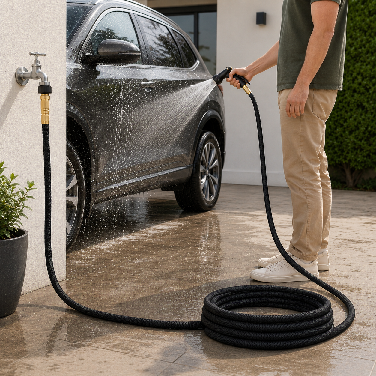 HydroFlow Max - Uitbreidbare Tuinslang - Anti-Knik - Robuuste Plantenreiniging