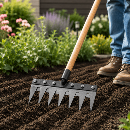 Verstelbare Multifunctionele Gras Hark - Duurzaam - Ergonomisch