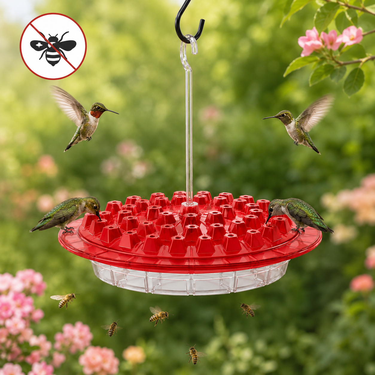 Vogeldruppelaar voor kolibries - Mierenbestendig - Hangperch - Buiten
