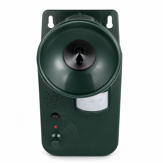 Draadloze Ultrasone Afweermiddel - 5000 vierkante voet - 9V - Buiten - Verschillende dieren