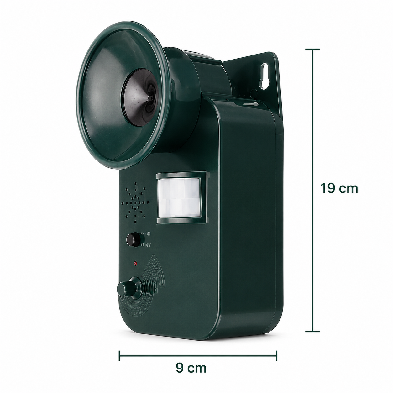 Draadloze Ultrasone Afweermiddel - 5000 vierkante voet - 9V - Buiten - Verschillende dieren