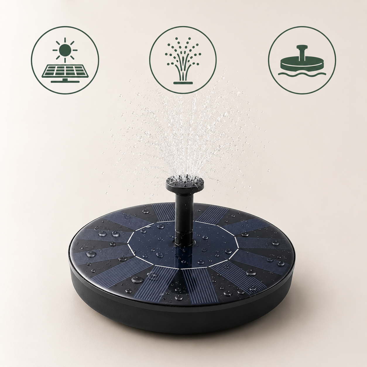 Zonnefonteinpomp voor Tuin - Onderwater - Stille